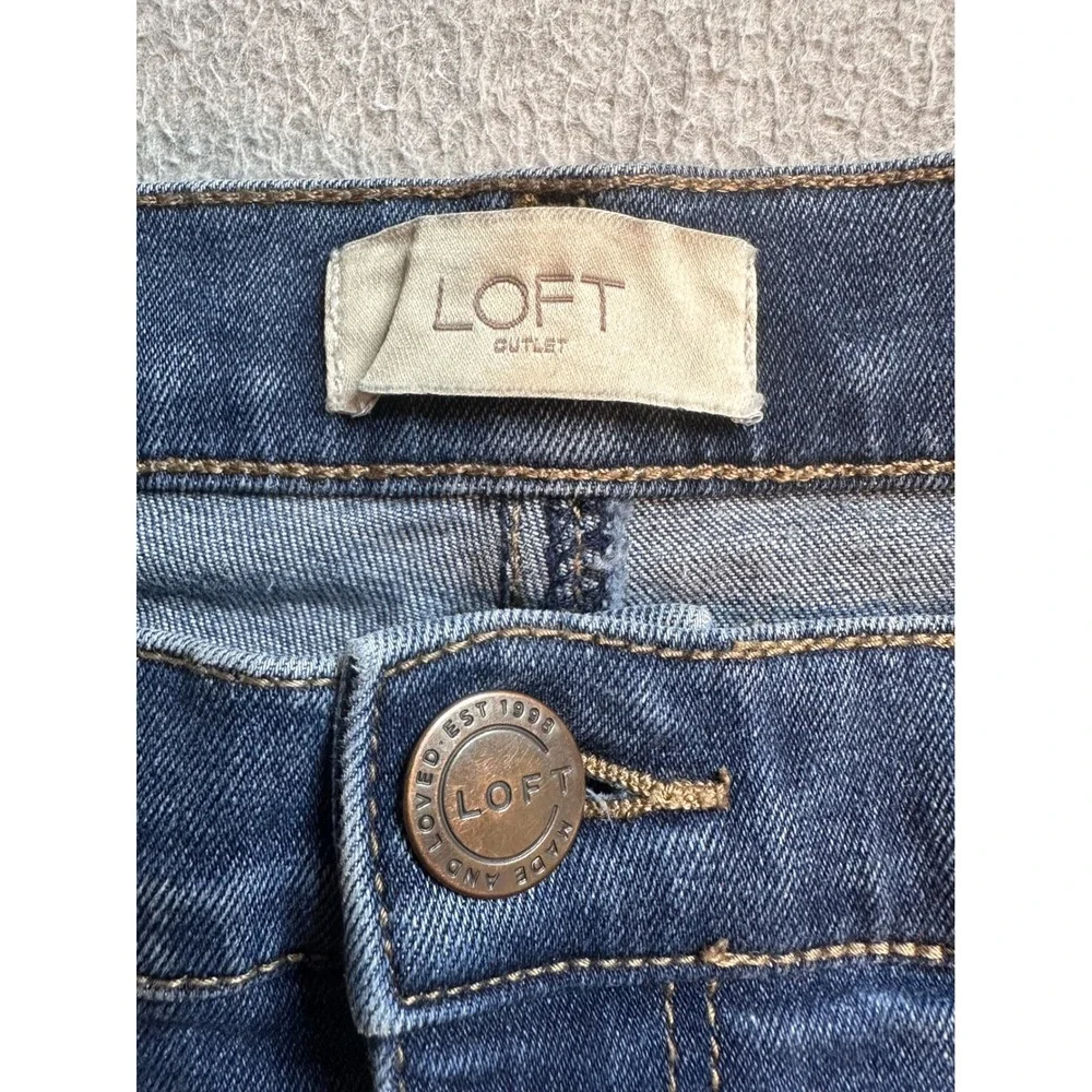 Loft Outlet Skinny Legging Jeans Womens 12 Dark Wash Denim‎ Stretch 470923